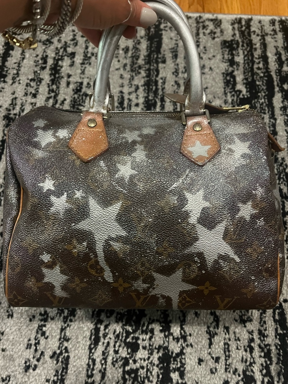 Louis Vuitton Vintage Speedy Custom Painted